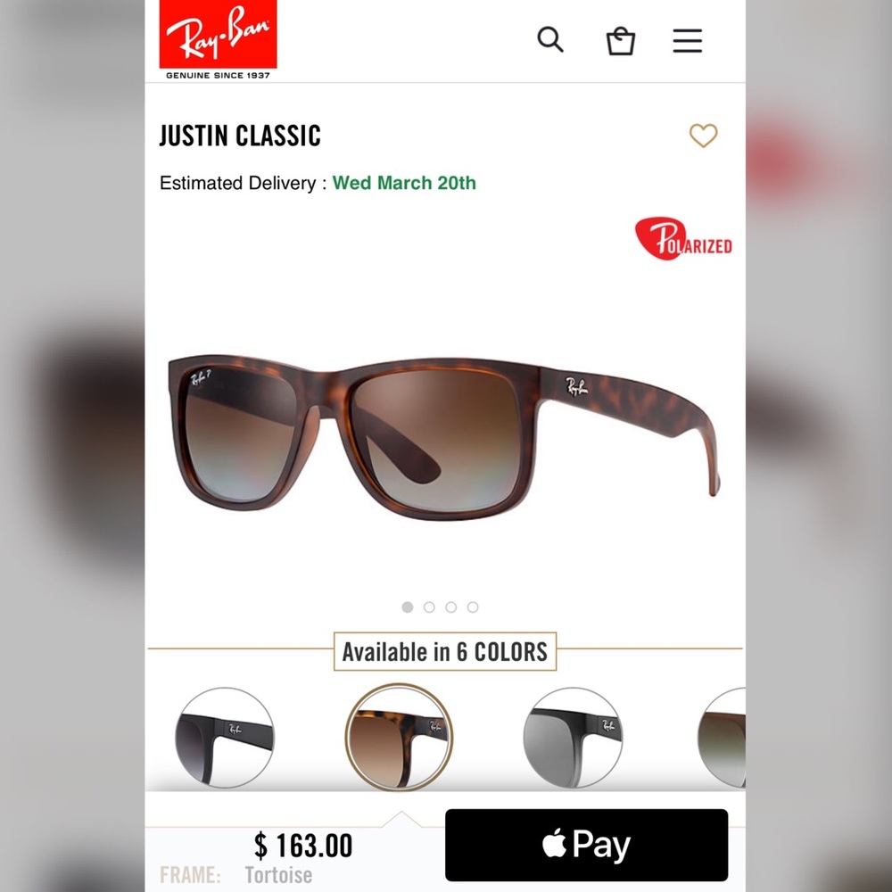 Ray-Ban polarized sunglasses